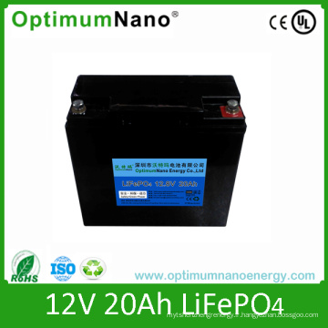 Batterie au lithium profonde du cycle 12V 20ah pour la lumière de LED